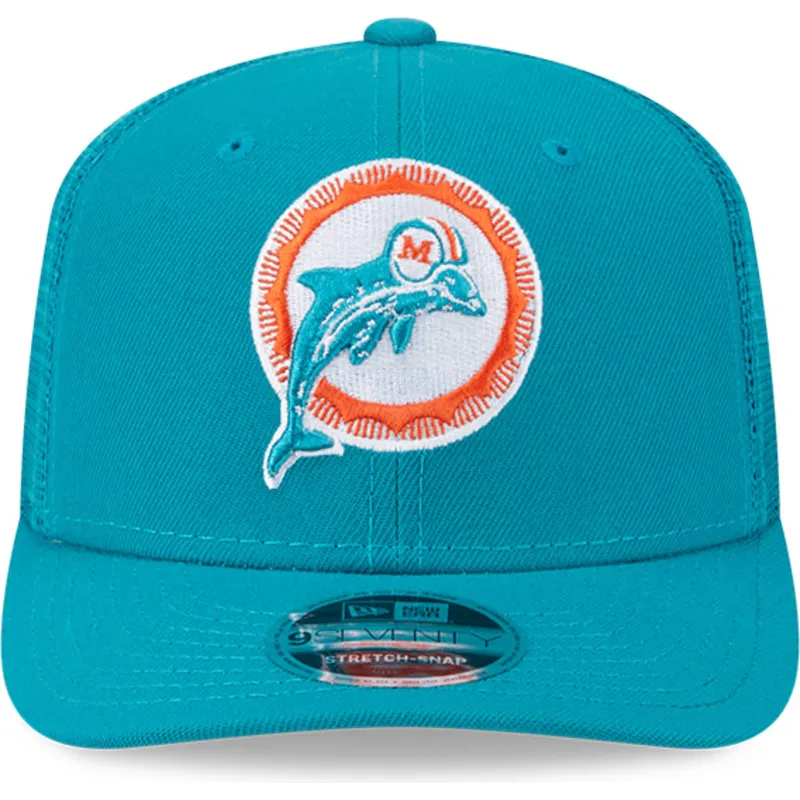 bla-trucker-kasket-9seventy-stretch-snap-evergreen-helmet-fra-miami-dolphins-nfl-fra-new-era