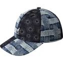 justerbar-bla-buet-kasket-denim-mashup-blue-picnic-fra-kangol