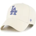 beige-buet-kasket-snapback-med-blat-mvp-logo-fra-los-angeles-dodgers-mlb-fra-47-brand