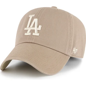 Brun justerbar kurvet kasket Clean Up Ballpark Portabella fra Los Angeles Dodgers MLB fra 47 Brand