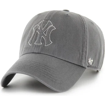 Grå justerbar curved kasket Clean Up Trailer fra New York Yankees MLB fra 47 Brand