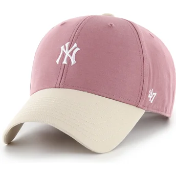 Gorra curva rosa ajustable MVP Base Runner Two Tone Legend de New York Yankees MLB de 47 Brand