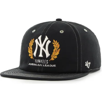 Flad sort snapback-kasket Captain RL Keepsake fra New York Yankees MLB af 47 Brand