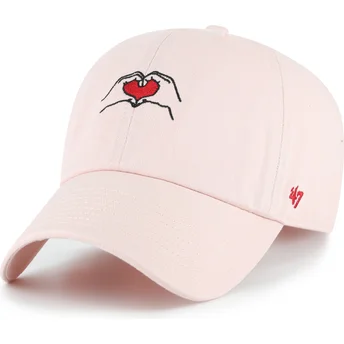 Gorra curva rosa ajustable Clean Up Love Base Runner Icon de 47 Brand
