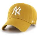gul-justerbar-buet-kasket-clean-up-flat-gold-fra-new-york-yankees-mlb-af-47-brand