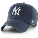 kasketter-buet-marinebla-justerbar-rem-clean-up-fra-new-york-yankees-mlb-af-47-brand