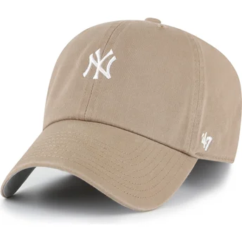 Brun justerbar buet kasket Clean Up Base Runner fra New York Yankees MLB af 47 Brand