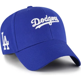 Blå justerbar buet kasket MVP Ballpark Script Shot fra Los Angeles Dodgers MLB fra 47 Brand
