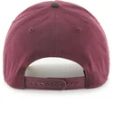 bordeaux-og-brun-buet-snapback-kasket-mvp-dt-sure-shot-two-tone-cotton-fra-los-angeles-dodgers-mlb-fra-47-brand