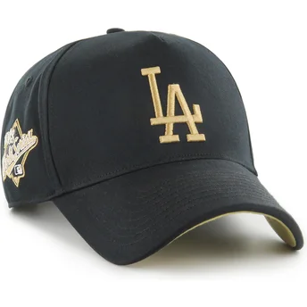 Sort snapback-kasket med buet skygge MVP DT Sure Shot Two Tone Cotton fra Los Angeles Dodgers MLB fra 47 Brand