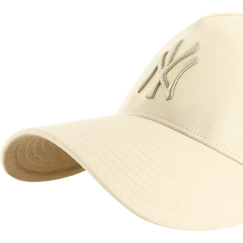 buet-beige-snapback-kasket-med-beige-logo-mvp-dt-sure-shot-two-tone-cotton-fra-new-york-yankees-mlb-fra-47-brand