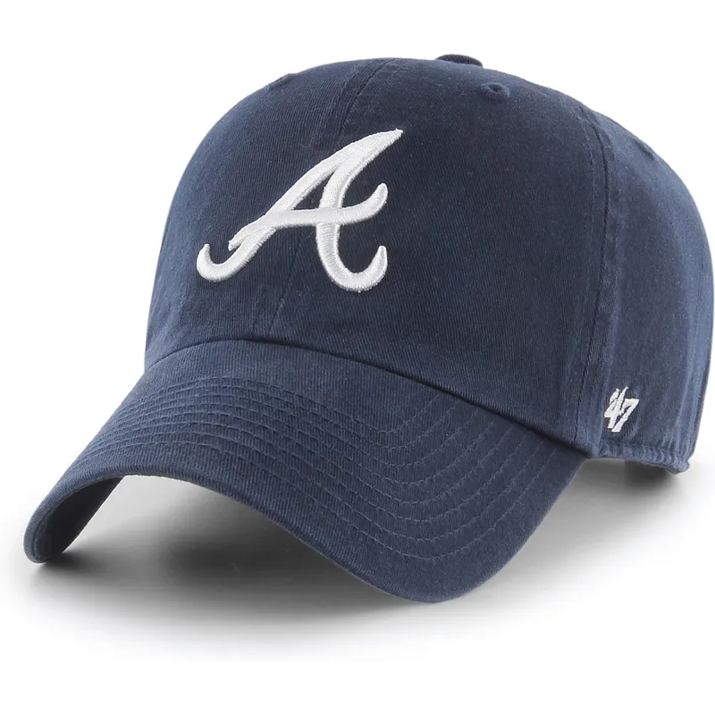 justerbar-marinebla-buet-kasket-clean-up-fra-atlanta-braves-mlb-af-47-brand
