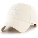 buet-beige-snapback-kasket-mvp-natural-fra-new-york-yankees-mlb-fra-47-brand