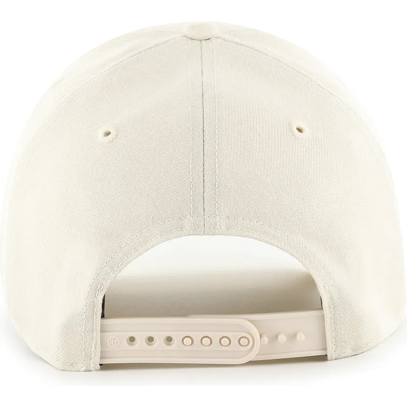 beige-buet-kasket-snapback-med-brunt-mvp-logo-fra-new-york-yankees-mlb-fra-47-brand