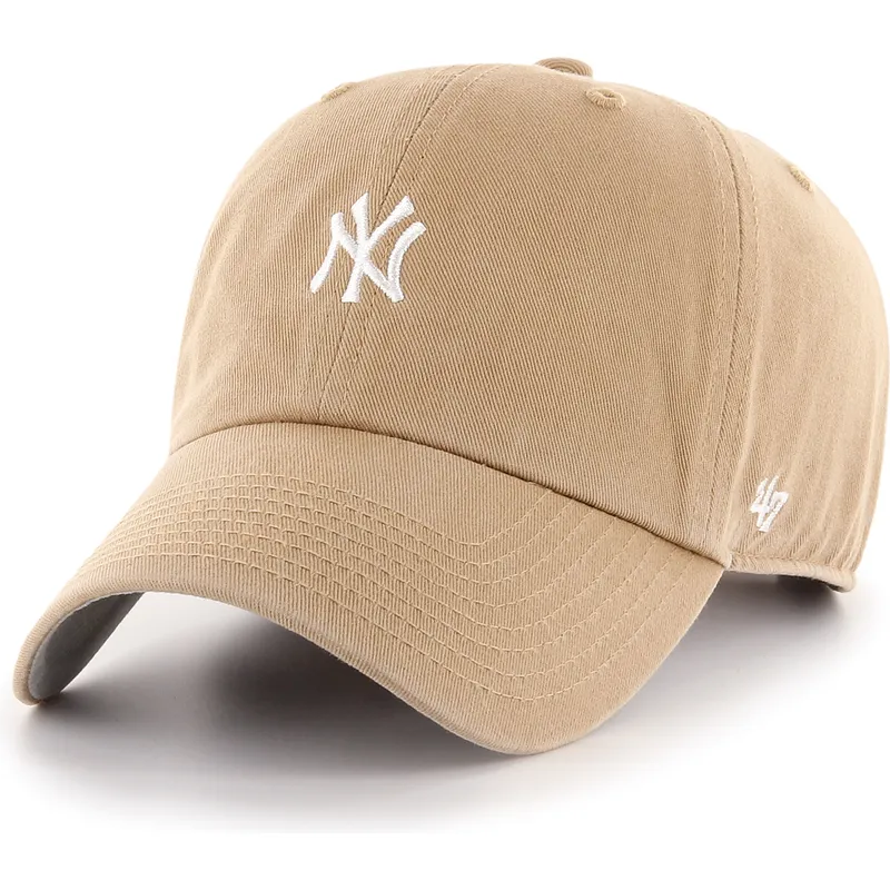 buet-khaki-justerbar-kasket-clean-up-base-runner-fra-new-york-yankees-mlb-af-47-brand