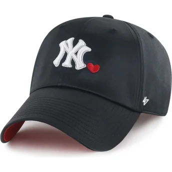 Sort justerbar curved kasket Clean Up With Love fra New York Yankees MLB af 47 Brand
