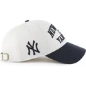 buet-beige-og-marinebla-justerbar-kasket-mvp-broke-line-fra-new-york-yankees-mlb-fra-47-brand