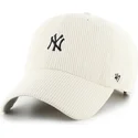 buet-beige-justerbar-kasket-clean-up-cord-base-runner-fra-new-york-yankees-mlb-fra-47-brand
