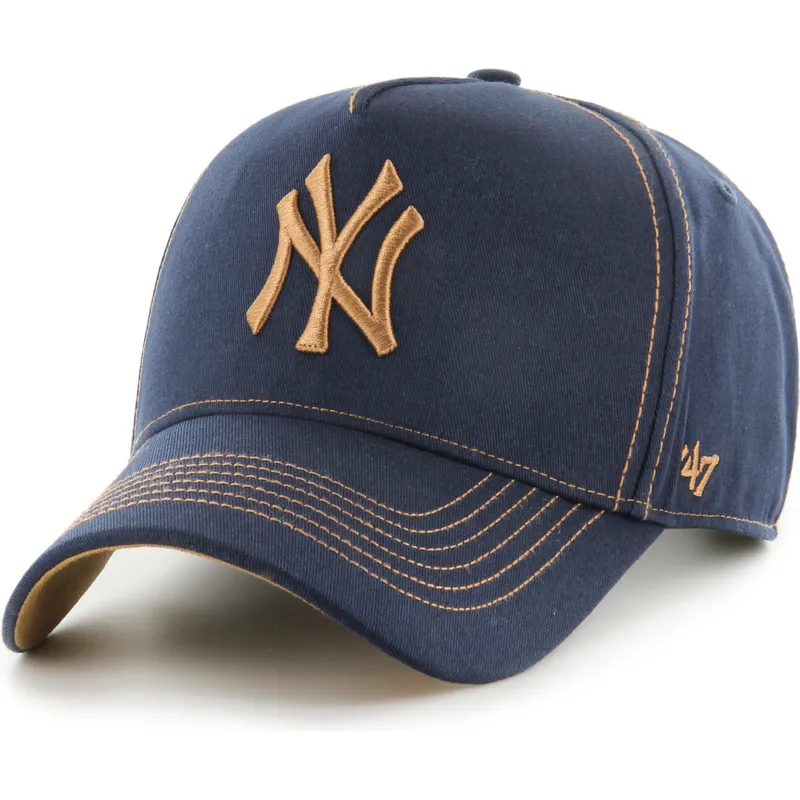 justerbar-marinebla-og-brun-buet-kasket-mvp-dt-contrast-stitch-fra-new-york-yankees-mlb-fra-47-brand