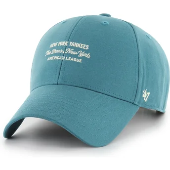 Blå curved snapback kasket MVP Contemporary Cyan fra New York Yankees MLB fra 47 Brand