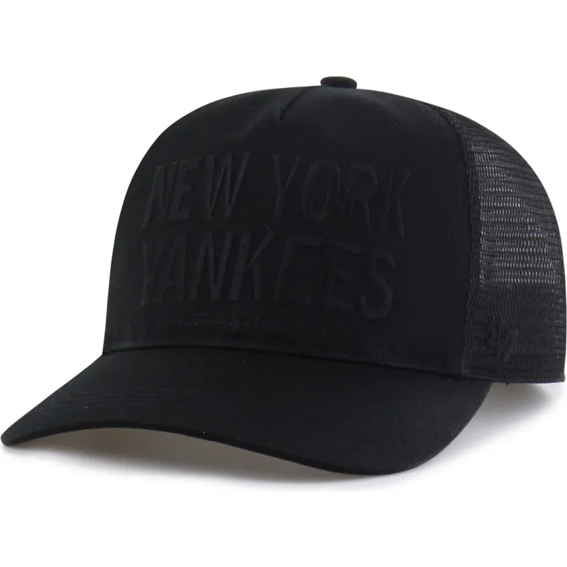 sort-trucker-kasket-med-sort-logo-hitch-contemporary-fra-new-york-yankees-mlb-fra-47-brand