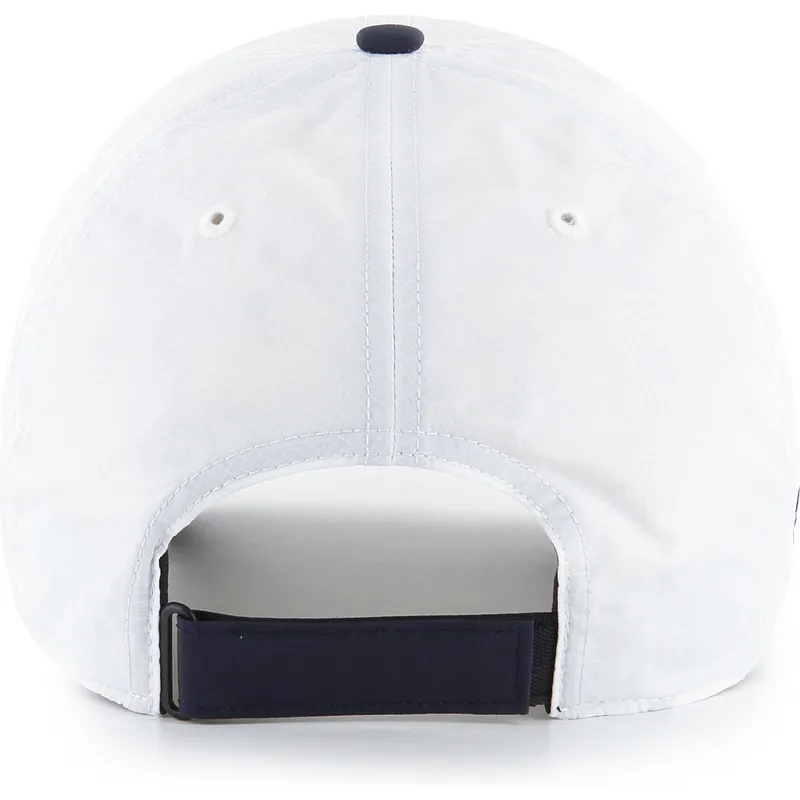 hvid-og-marinebla-justerbar-buet-kasket-clean-up-vista-mini-two-tone-fra-new-york-yankees-mlb-fra-47-brand
