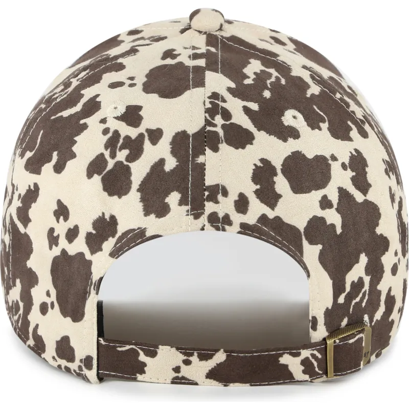 brun-justerbar-curved-kasket-med-brunt-logo-clean-up-bessie-fra-los-angeles-dodgers-mlb-fra-47-brand