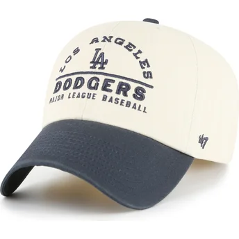 Buet beige og marineblå justerbar kasket Clean Up Windham fra Los Angeles Dodgers MLB fra 47 Brand