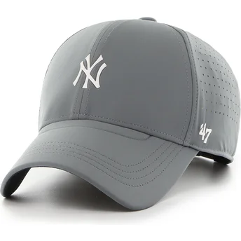Grå justerbar kurvet kasket MVP Cycle Shadow fra New York Yankees MLB fra 47 Brand