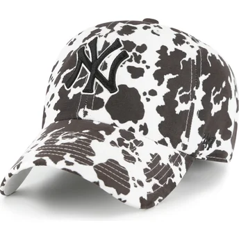 Gorra curva blanca ajustable Clean Up Bessie de New York Yankees MLB de 47 Brand