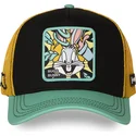 sort-gul-og-gron-bugs-bunny-loo13-bugb-looney-tunes-trucker-kasket-fra-capslab
