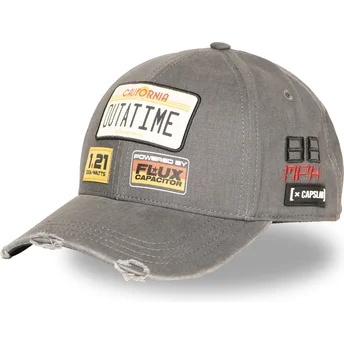 Grå curved snapback kasket Outatime BTF1 OUTB Back To The Future fra Capslab