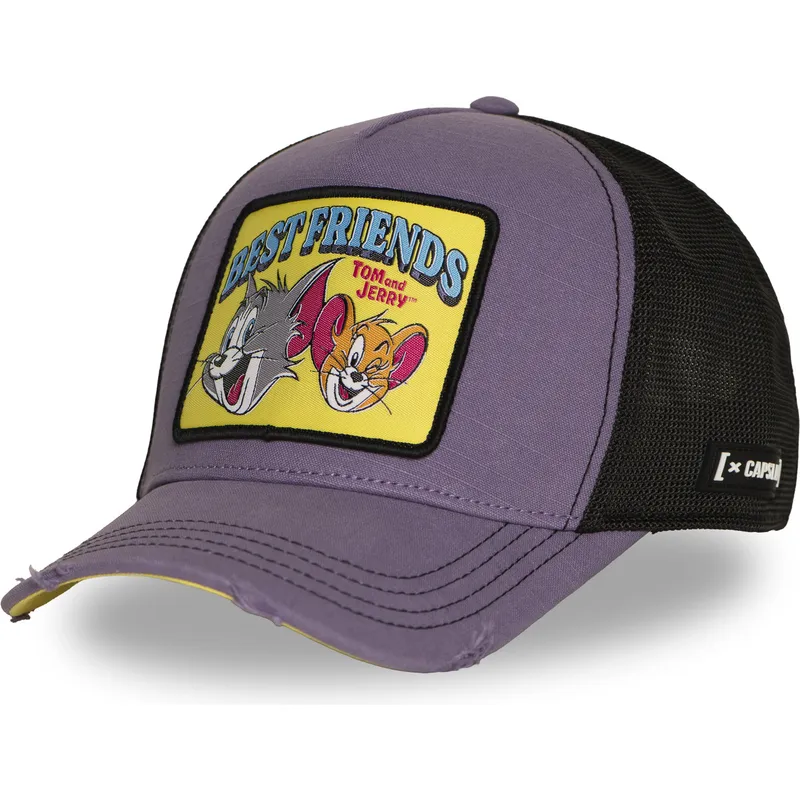 violet-trucker-kasket-tom-og-jerry-taj8-besb-looney-tunes-fra-capslab