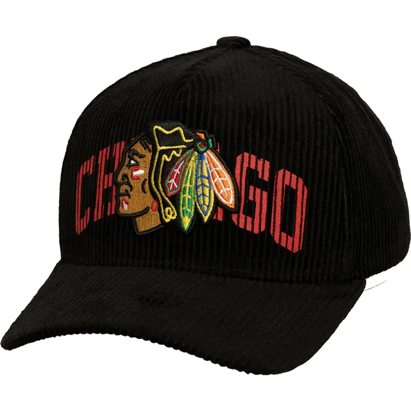 gorra-curva-negra-snapback-arch-stamp-pro-de-chicago-blackhawks-nhl-de-mitchell-ness