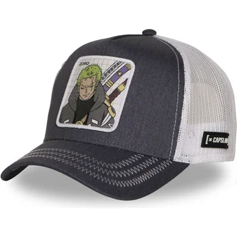 Grå og hvid trucker-kasket Roronoa Zoro OP7 ZORB One Piece fra Capslab