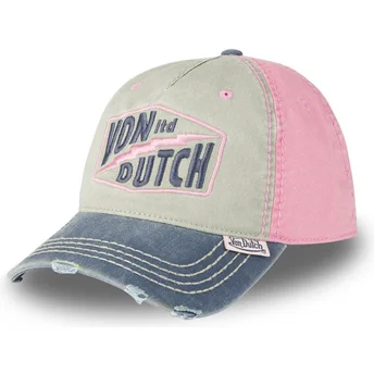 Grå og lyserød justerbar buet kasket RETRO11 fra Von Dutch