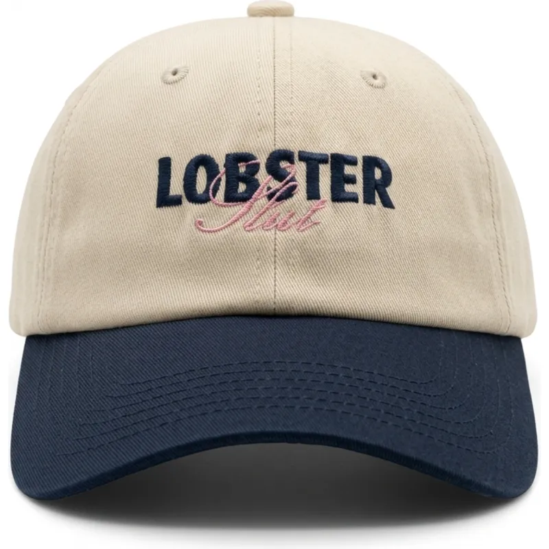 buet-beige-og-marinebla-justerbar-kasket-lobster-slut-fra-pica-pica