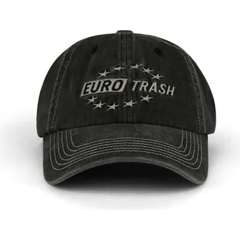 Justerbar sort buet kasket Eurotrash Distressed Washed fra Pica Pica