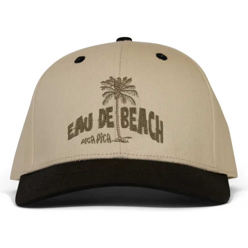 buet-beige-og-sort-snapback-kasket-eau-de-beach-fra-pica-pica