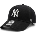 sort-snapback-kasket-med-buet-skygge-mvp-dt-denim-fra-new-york-yankees-mlb-fra-47-brand