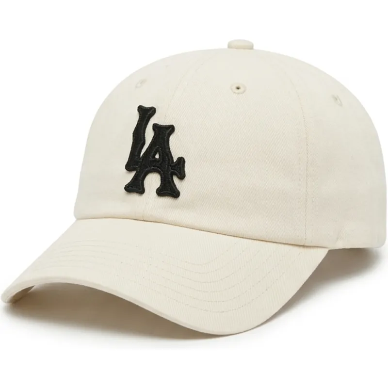 hvid-justerbar-buet-kasket-archive-fra-los-angeles-dodgers-mlb-af-american-needle