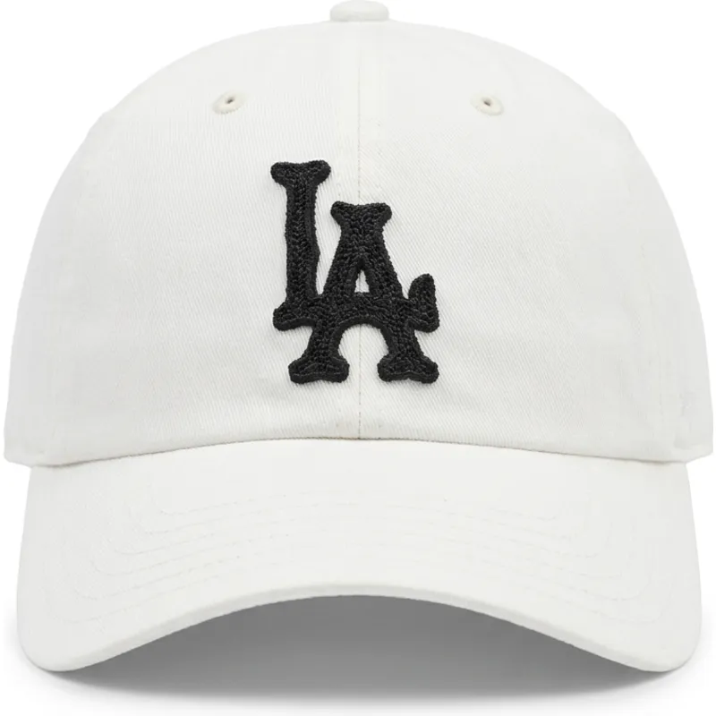 hvid-justerbar-buet-kasket-archive-fra-los-angeles-dodgers-mlb-af-american-needle