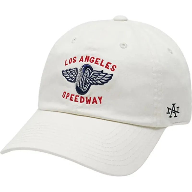 buet-beige-justerbar-kasket-los-angeles-speedway-ballpark-fra-american-needle