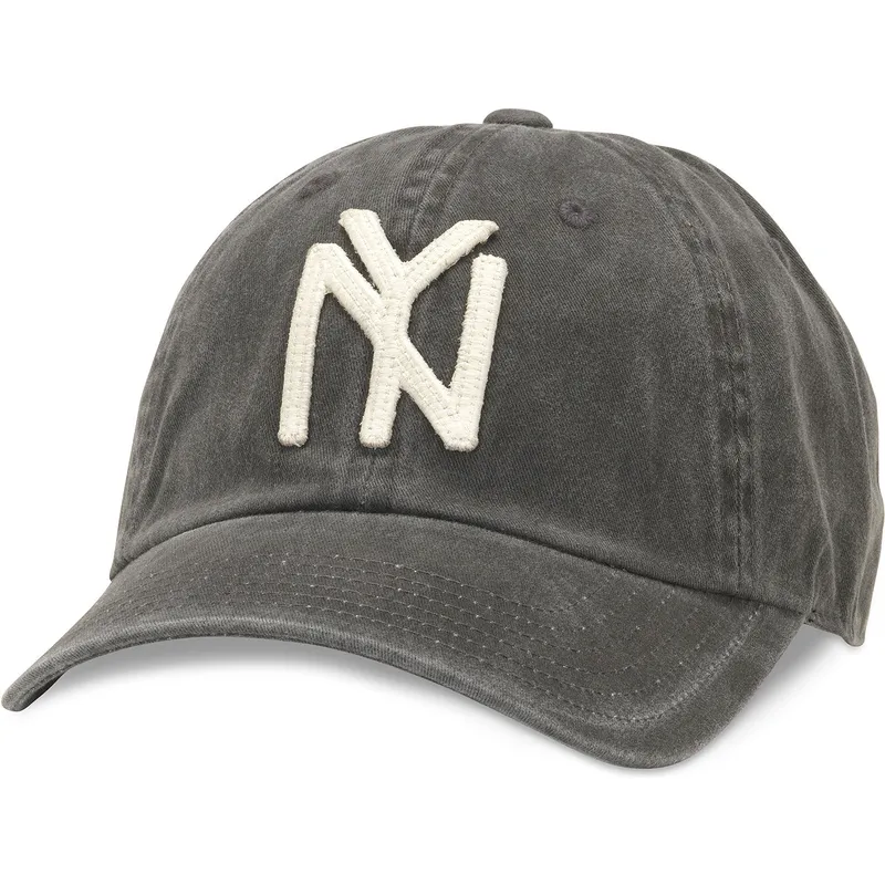 sort-justerbar-curved-kasket-archive-fra-new-york-black-yankees-mlb-af-american-needle