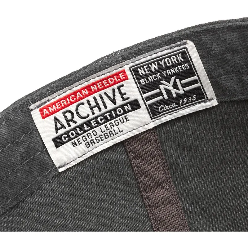 sort-justerbar-curved-kasket-archive-fra-new-york-black-yankees-mlb-af-american-needle