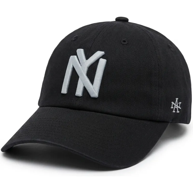 sort-justerbar-curved-cap-ballpark-fra-new-york-black-yankees-mlb-af-american-needle