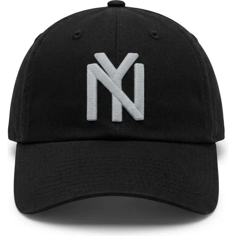 sort-justerbar-curved-cap-ballpark-fra-new-york-black-yankees-mlb-af-american-needle