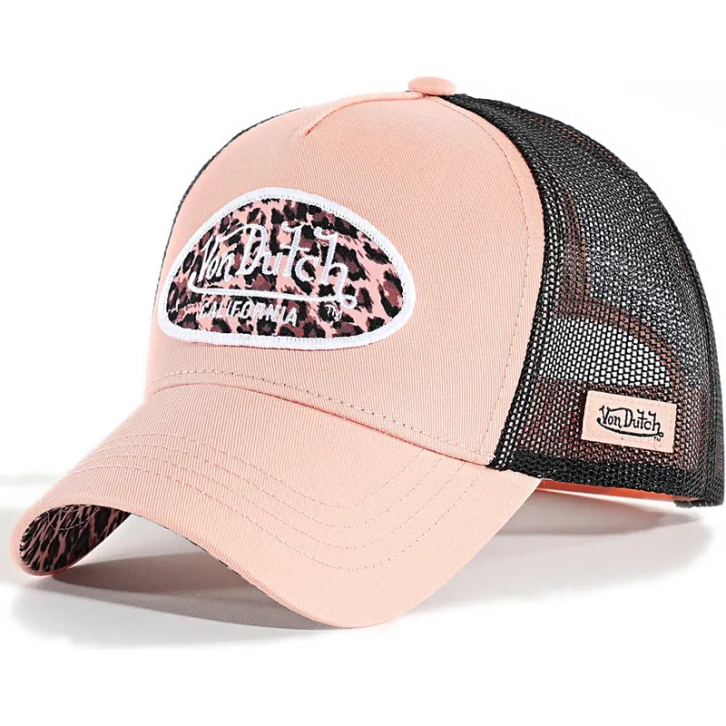 lyserod-og-leopard-trucker-kasket-lole-fra-von-dutch