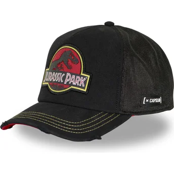 Sort trucker-kasket JUR1 LOGB Jurassic Park fra Capslab