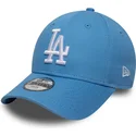 lysebla-justerbar-buet-kasket-til-born-9forty-essential-fra-los-angeles-dodgers-mlb-fra-new-era